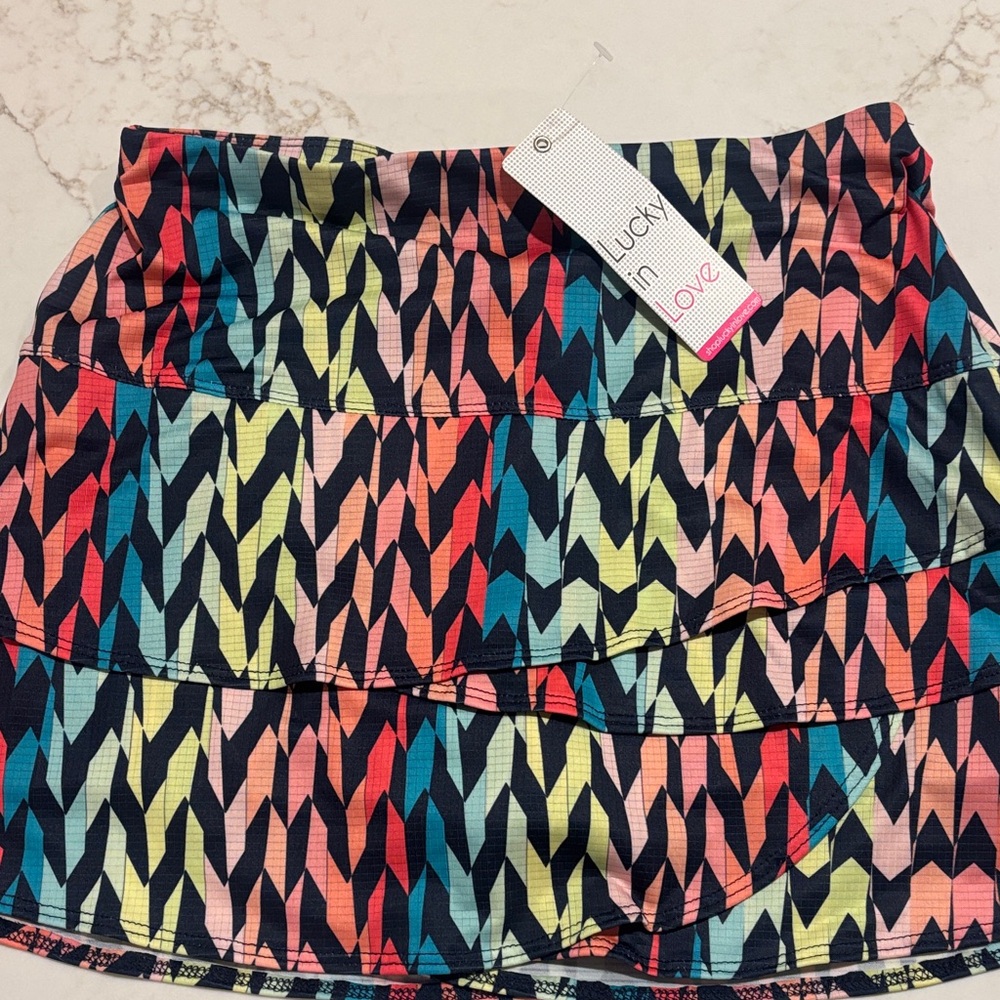 Lucky in Love Women's Vibrant Geometric Mini Skirt